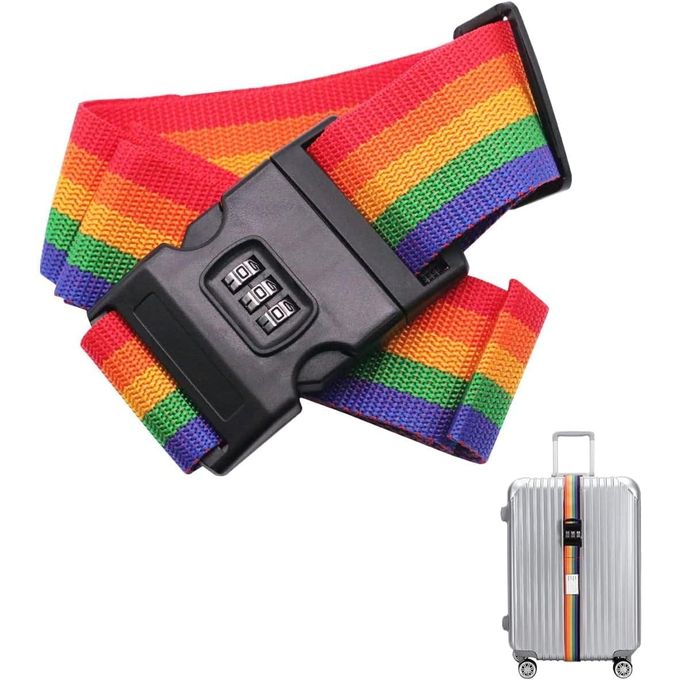 Adjustable Luggage Strap with Combination Lock