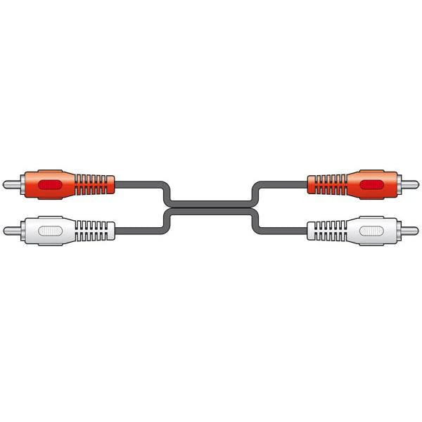 AV:LINK Audio Lead 2RCA to 2RCA RED/WHITE Male - 1.2m