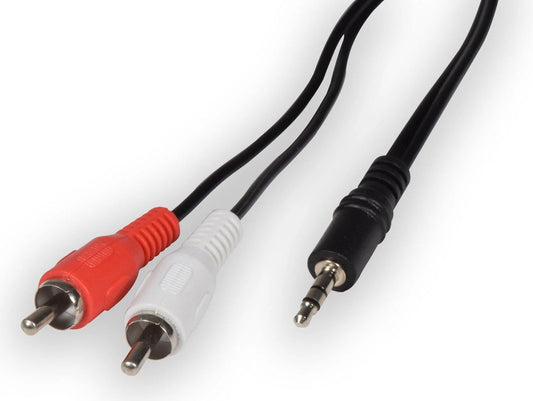 AV:LINK Audio Lead 3.5mm to 2RCA Plugs Red White - 5m