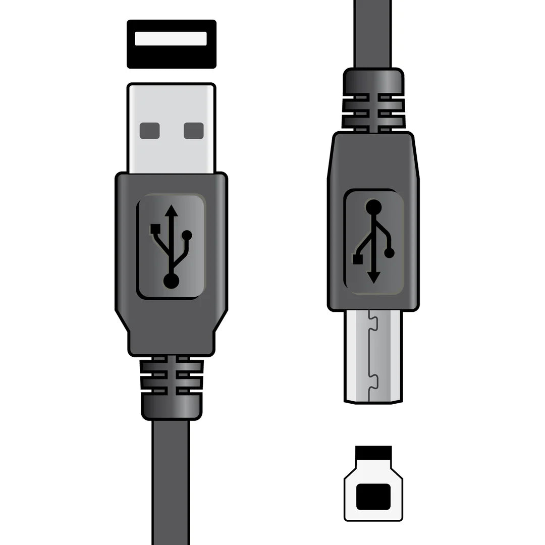 AV:LINK USB-A to USB-B Printer Lead - 1.5m (BLACK) 113.004UK