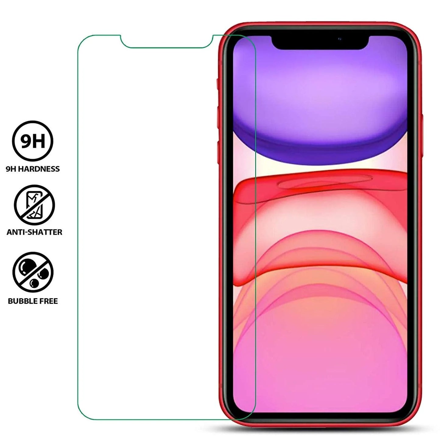 Twin Pack Tempered Glass Screen Protector 2.5D for Apple iPhone - All Devices