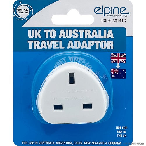 Elpine UK to Australia Travel Adaptor - 10A 240V