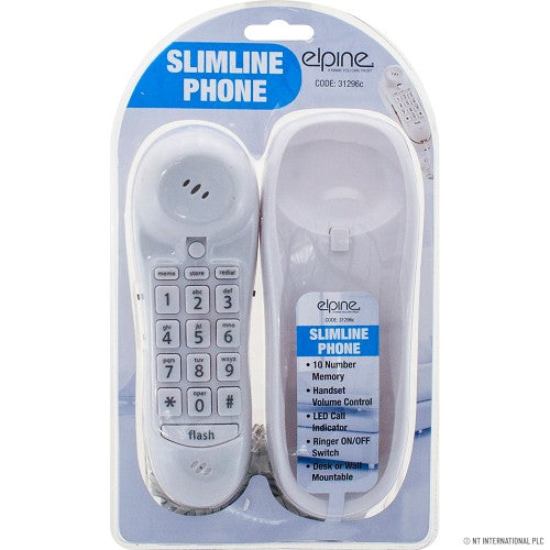 Elpine Slimline Home Telephone - White
