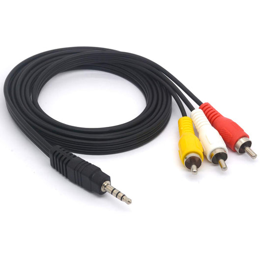 AV:LINK Audio Video Lead 3.5mm to 3RCA Plugs - 2m