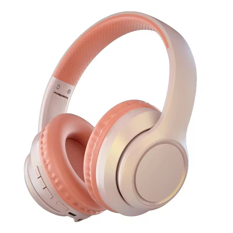 Pure Sound Wireless Bluetooth Stereo Headphones - WHITE/PINK (BT613)