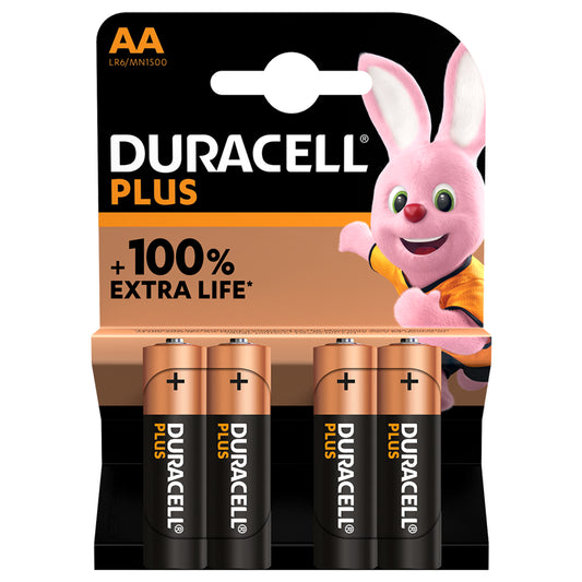 AA Duracell Plus +100% Extra Life - 4 Pack
