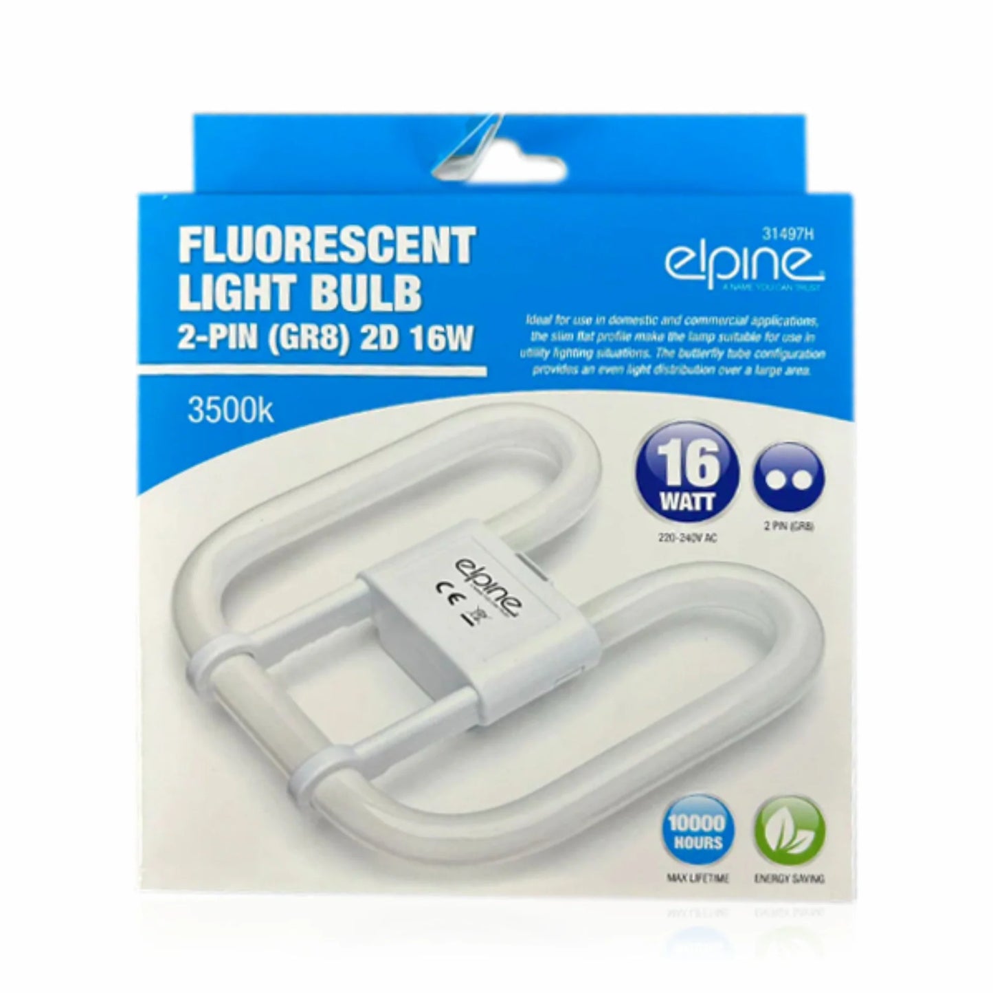 Elpine Fluorescent Light Bulb 2-Pin (GR8) 2D - 16W
