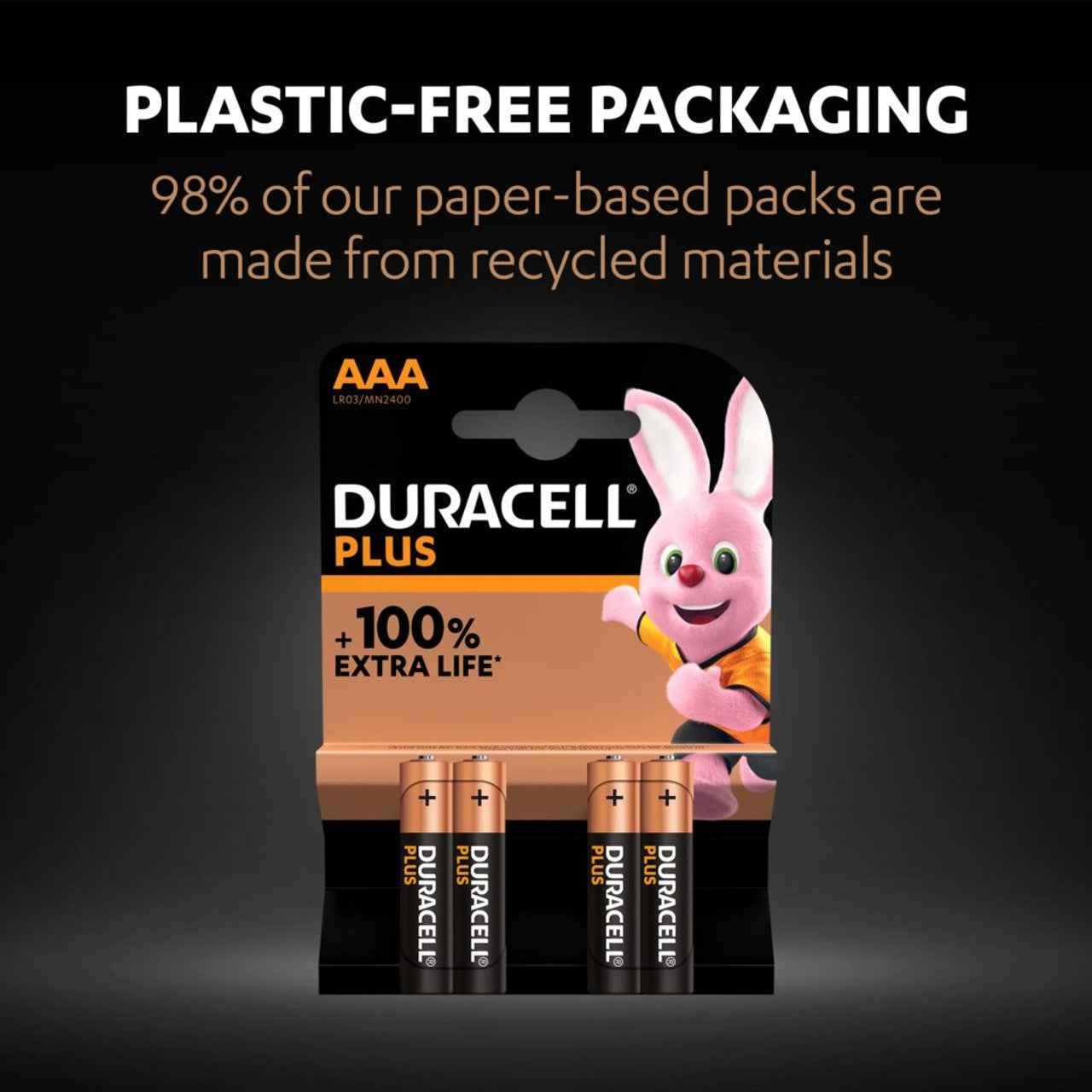 AAA Duracell Plus +100% Extra Life - 4 Pack