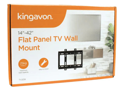 KINGAVON 25KG Flat Panel TV Wall Mount Bracket - 14"-42"
