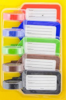 5pc Luggage Tag Set - Multicolour