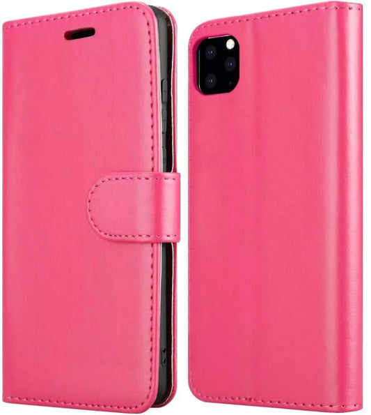 PINK Flip Book Case with Card Slots for Apple iPhone - All Models