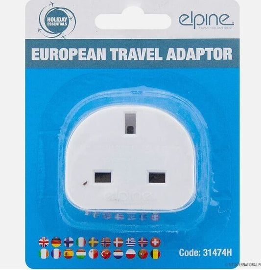 Elpine European Travel Adaptor - 13A 240V