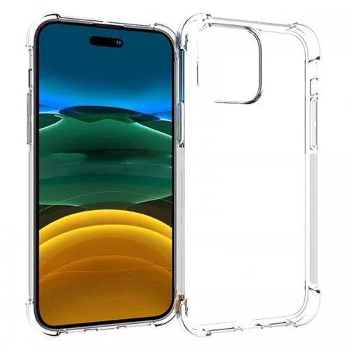 Clear Silicone Gel Case with Corner Bumper for Apple iPhone - All Models