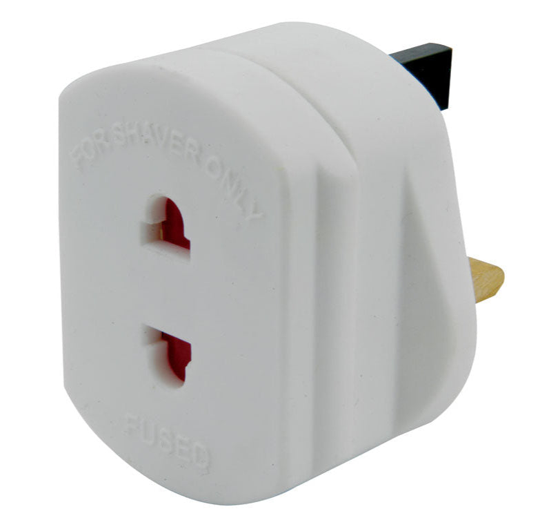 Elpine Shaver Adaptor - 1A Fused plug 250V AC