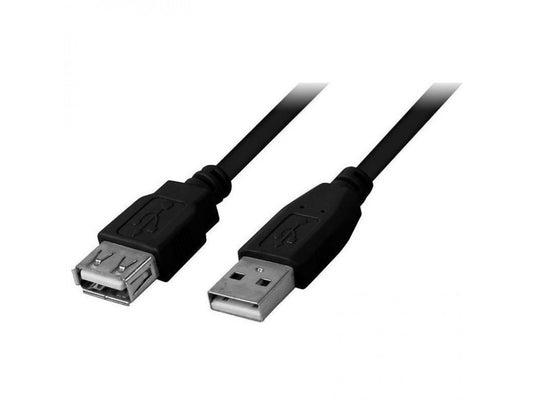 Essential Electrical USB Male to USB Female Extension Lead Nickel Plated - 1.5m