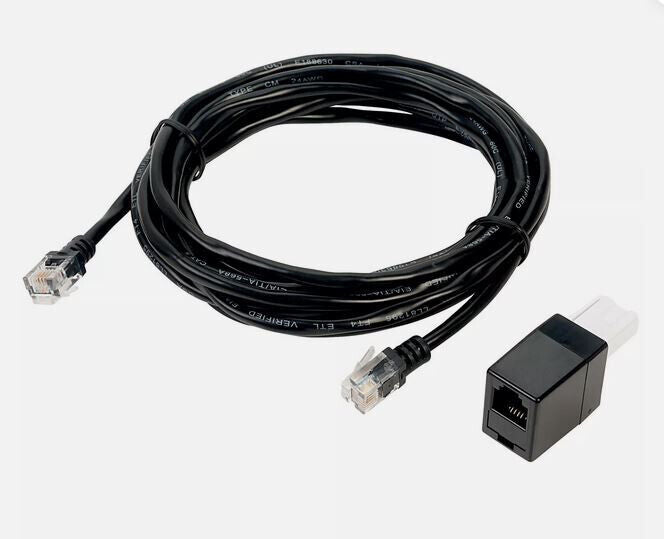 AV:LINK Telephone Modem Lead RJ11 to RJ11 with Adaptor - 3m (BLACK)