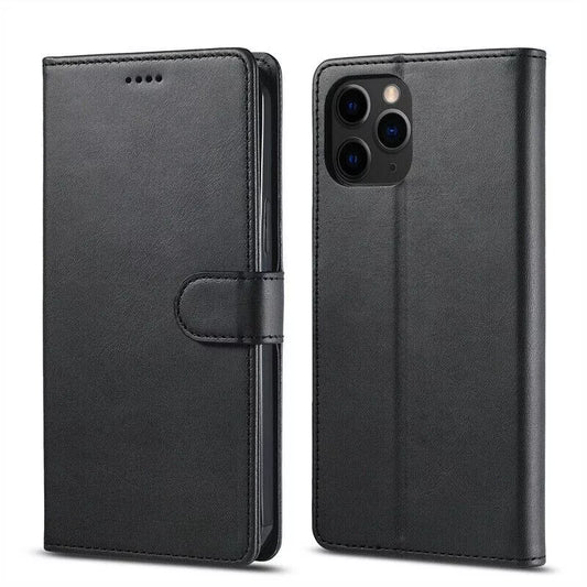 BLACK Flip Book Case with Card Slots for Apple iPhone - All Models